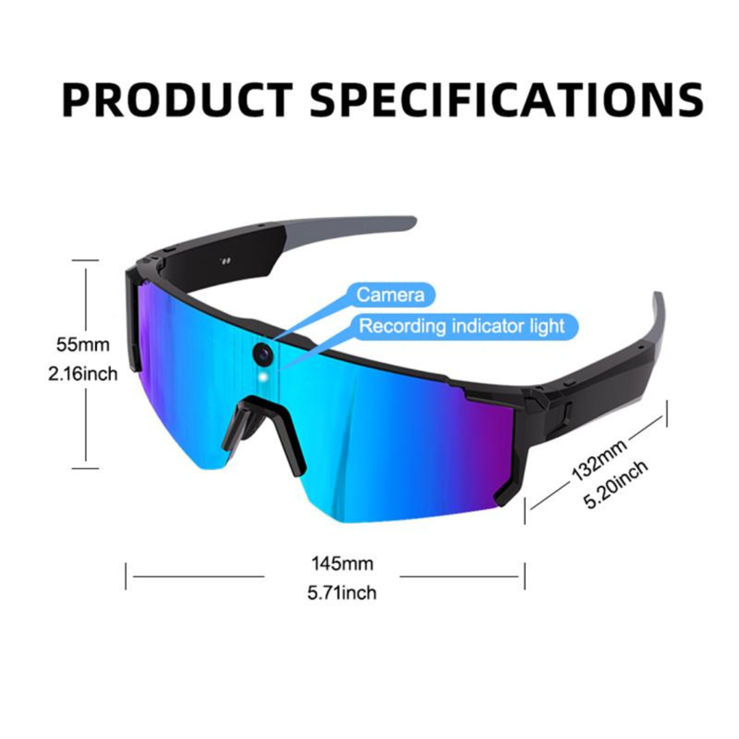 Smart Sports Glasses with 8MP Camera