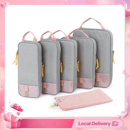 Travel Organizer Set, Compression Packing Cubes for Suitcases