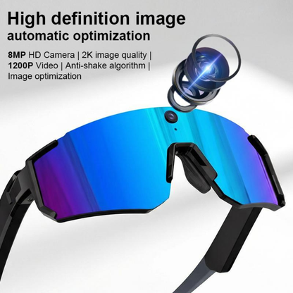 Smart Sports Glasses with 8MP Camera