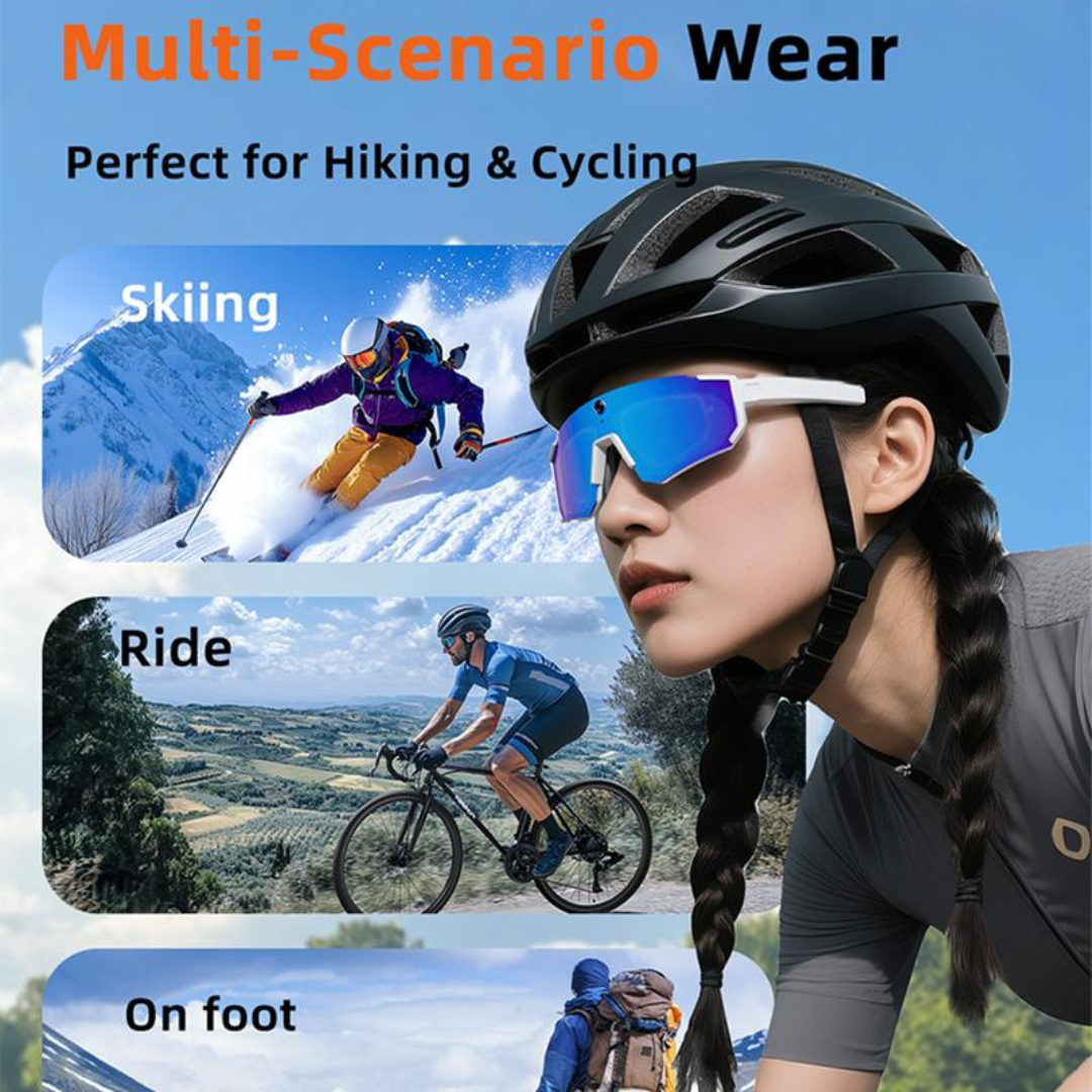 Smart Sports Glasses with 8MP Camera