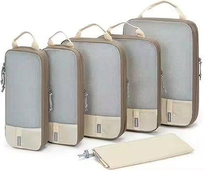 Travel Organizer Set, Compression Packing Cubes for Suitcases