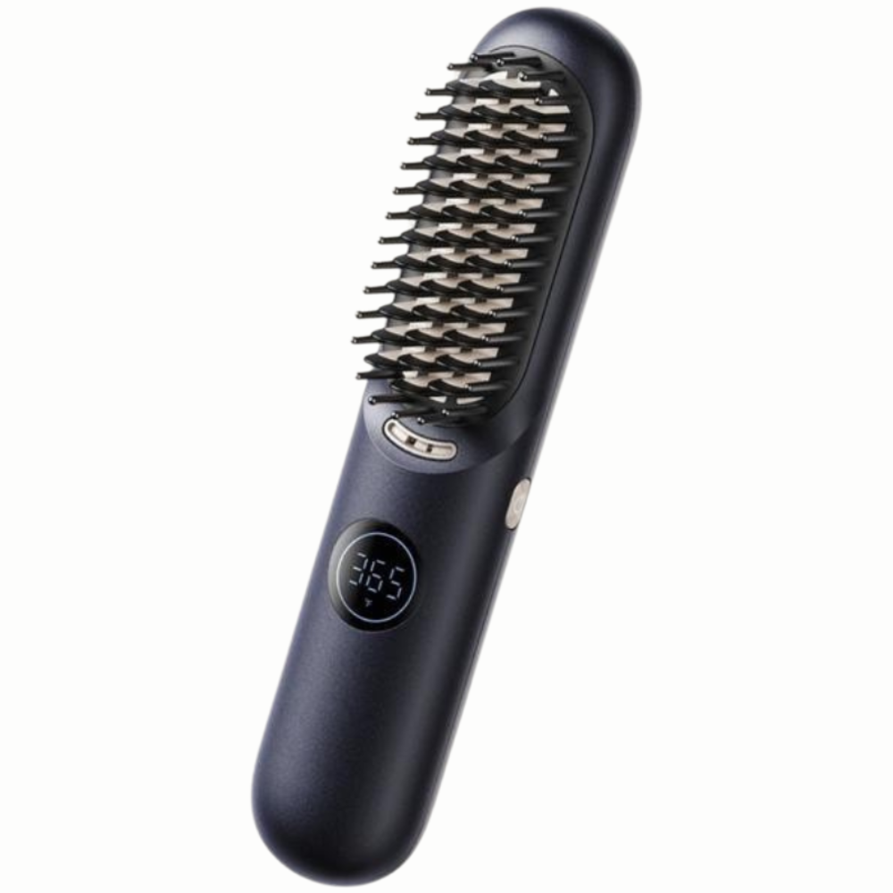 Cordless Hot Brush, 2 in 1 Straightening & Curling Brush