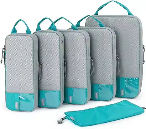 Travel Organizer Set, Compression Packing Cubes for Suitcases