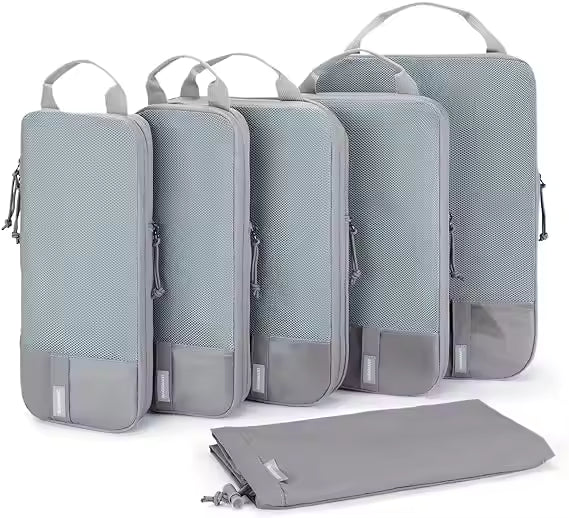 Travel Organizer Set, Compression Packing Cubes for Suitcases