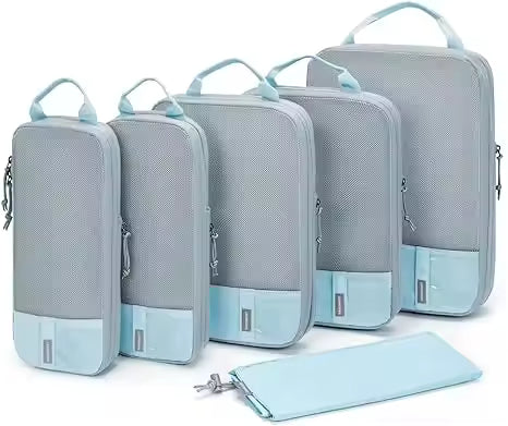 Travel Organizer Set, Compression Packing Cubes for Suitcases