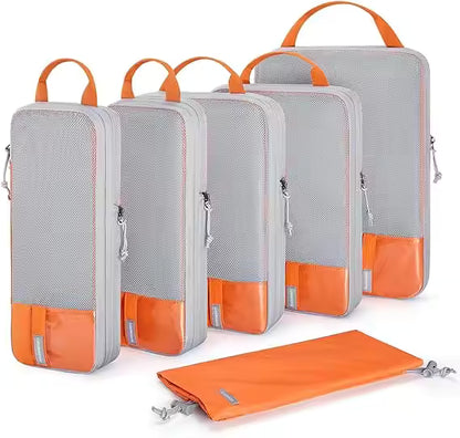 Travel Organizer Set, Compression Packing Cubes for Suitcases