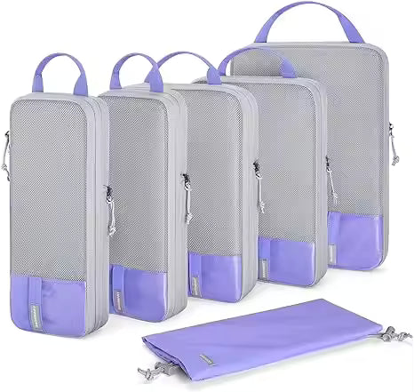 Travel Organizer Set, Compression Packing Cubes for Suitcases